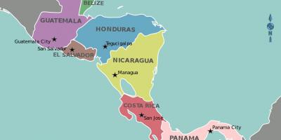 Ramani ya Honduras ramani ya amerika ya kati