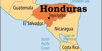 Honduras mji mkuu ramani