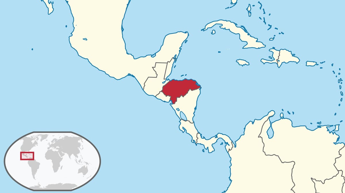 ramani ya Honduras bara