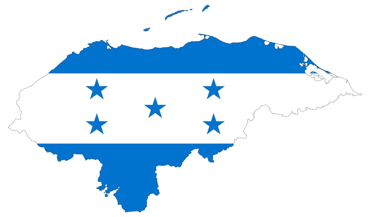 ramani ya Honduras bendera
