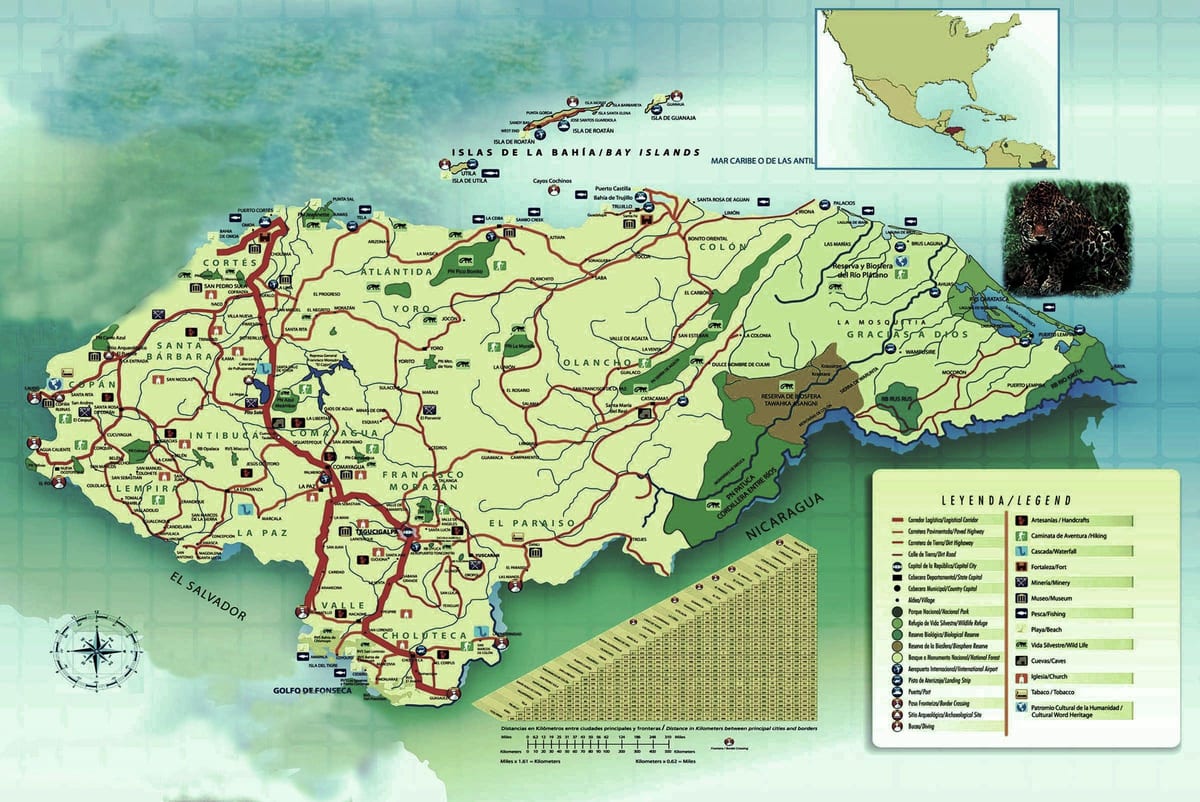 ramani ya Honduras jiografia