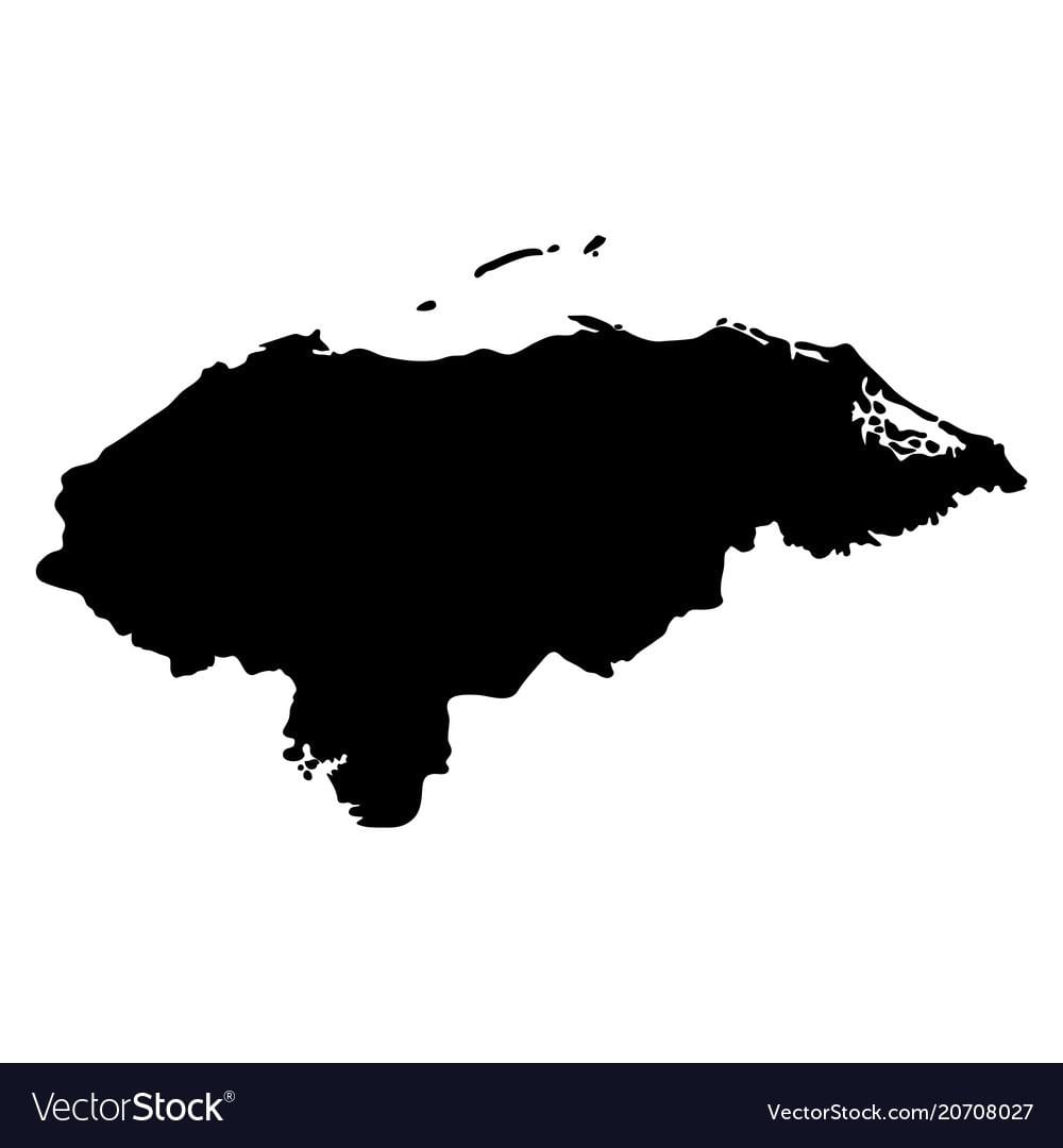 ramani ya Honduras ramani vector