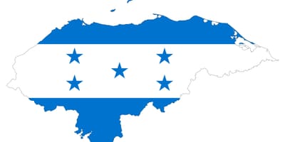 Ramani ya Honduras bendera