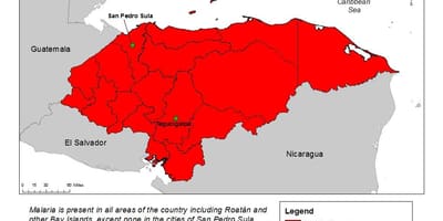 Ramani ya Honduras malaria