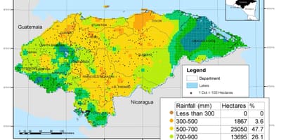 Ramani ya Honduras ya hali ya hewa