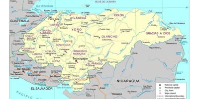 Viwanja vya ndege nchini Honduras ramani