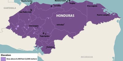 Ramani ya Honduras zika